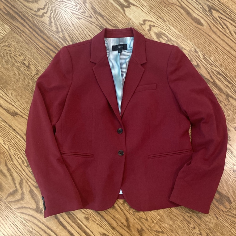 Women's burgundy J. Crew blazer